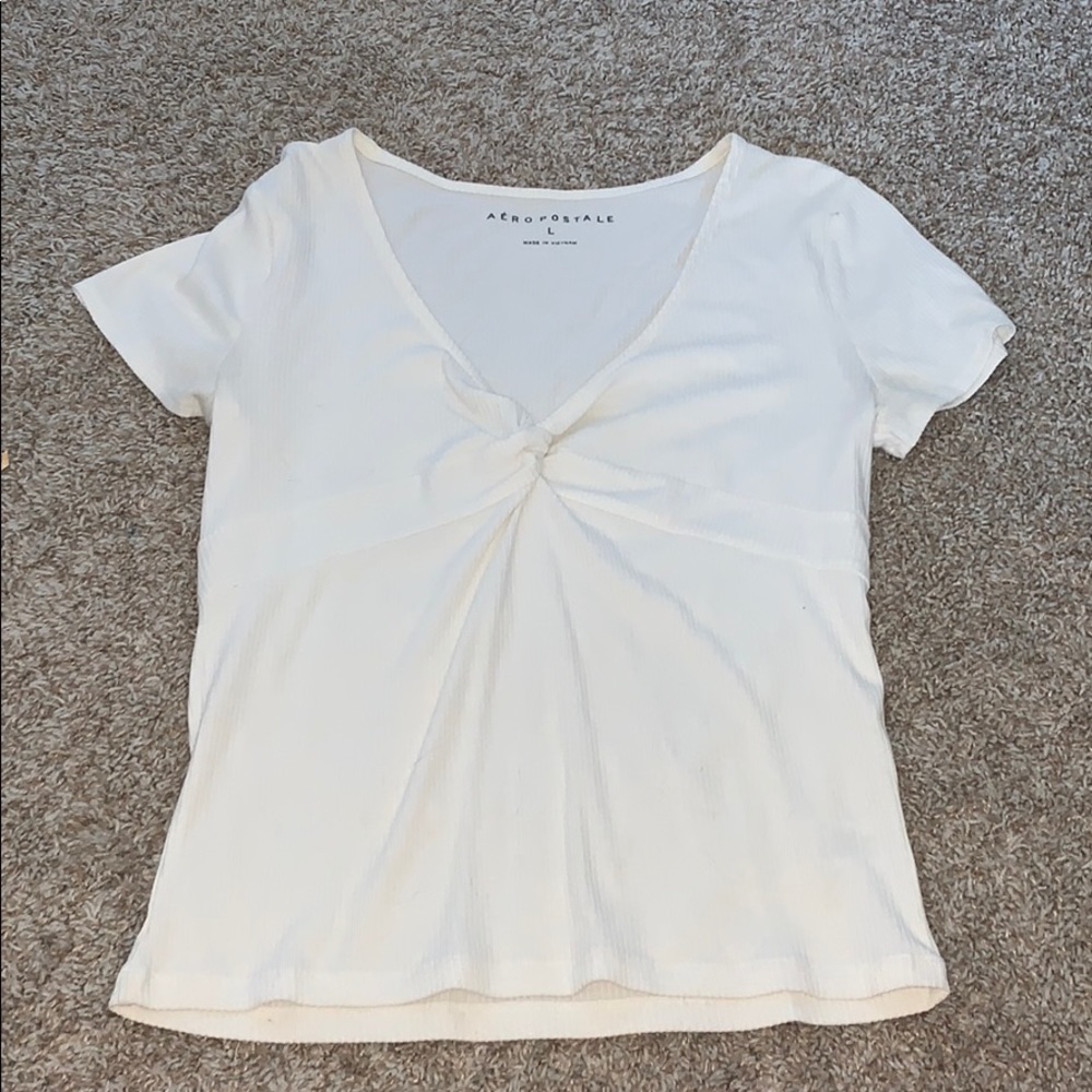 AEROPOSTALE cute twisted v neck shirt
